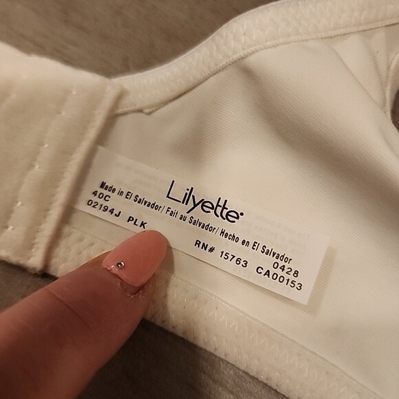 Lilyette Bra 40C Ivory Underwire Unlined 0428 - Picture 3 of 3